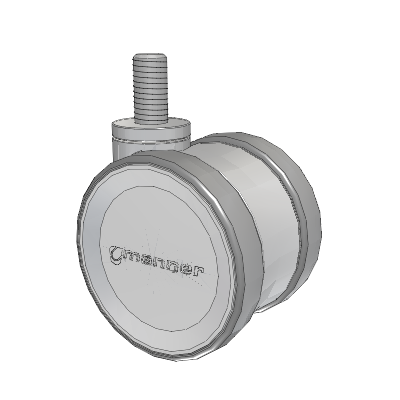 Twist Threaded Stem Caster with 75 x 2 TPU (95a) Wheel