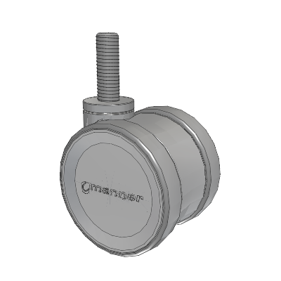 Twist Threaded Stem Caster with 75 x 2 TPU (95a) Wheel