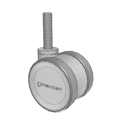 Twist Threaded Stem Caster with 75 x 2 TPU (95a) Wheel