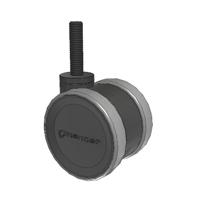 Twist Threaded Stem Caster with 75 x 2 TPU (95a) Wheel