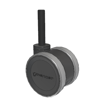 Twist Threaded Stem Caster with 75 x 2 TPU (95a) Wheel