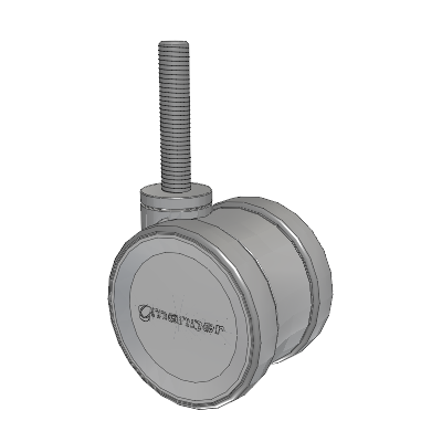 Twist Threaded Stem Caster with 75 x 2 TPU (95a) Wheel