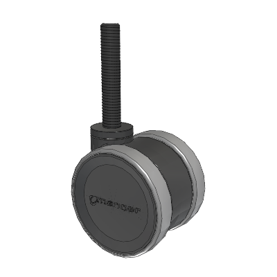 Twist Threaded Stem Caster with 75 x 2 TPU (95a) Wheel