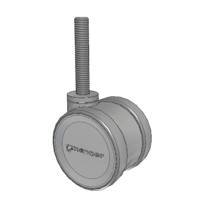 Twist Threaded Stem Caster with 75 x 2 TPU (95a) Wheel