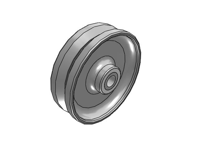 VF Drop Forged Steel V-Groove 10 x 3 Wheel with Straight Roller Bearing