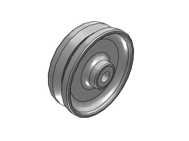 VH Drop Forged Steel V-Groove 10 x 3 Wheel with Straight Roller Bearing