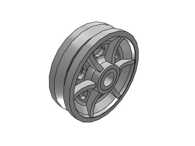 VL Cast Iron V-Groove 10 x 3 Wheel with Straight Roller Bearing