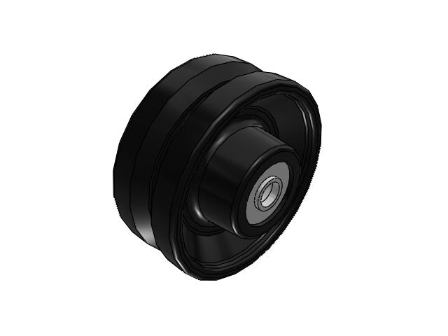 VM Ductile Iron V-Groove 6 x 2-1/2 Wheel with Tapered Roller Bearing