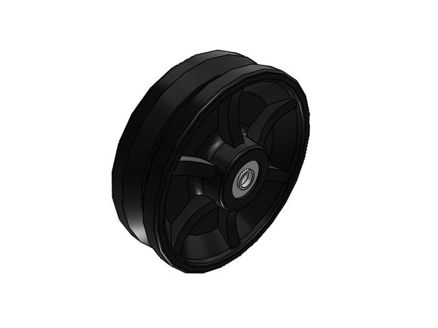 VM Ductile Iron V-Groove 10 x 3 Wheel with Tapered Roller Bearing
