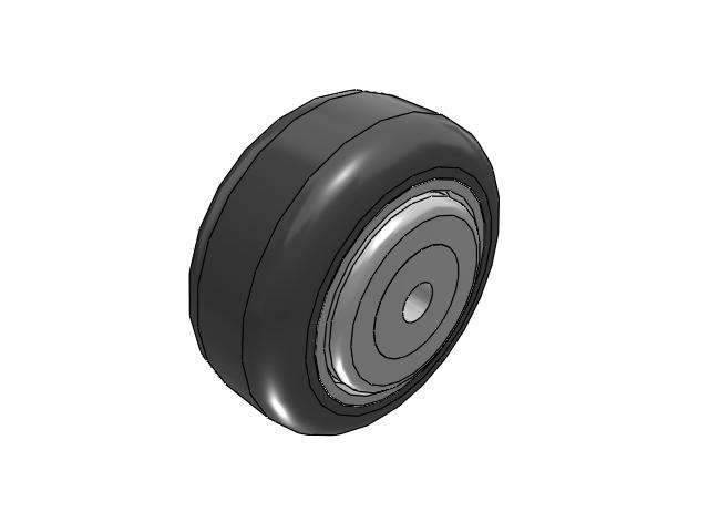XA Polyurethane on Polypropylene 3 x 1-1/4 Wheel with Roller Bearing
