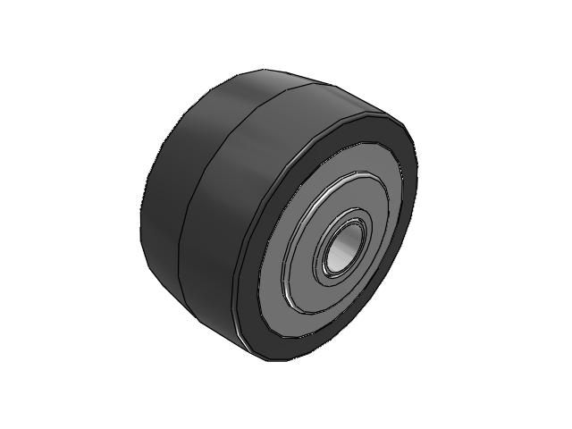 XA Polyurethane on Polypropylene 4 x 2 Wheel with Straight Roller Bearing