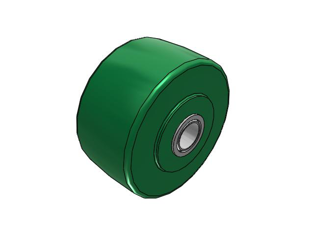 XI X-treme Solid Polyurethane 4 x 2 Wheel with Roller Bearing