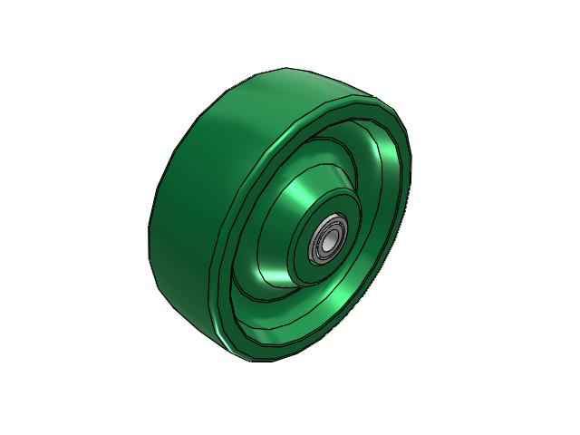 XI X-treme Solid Polyurethane 6 x 2 Wheel with Roller Bearing