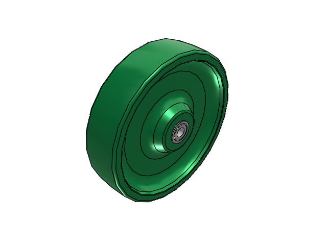 XI X-treme Solid Polyurethane 8 x 2 Wheel with Roller Bearing