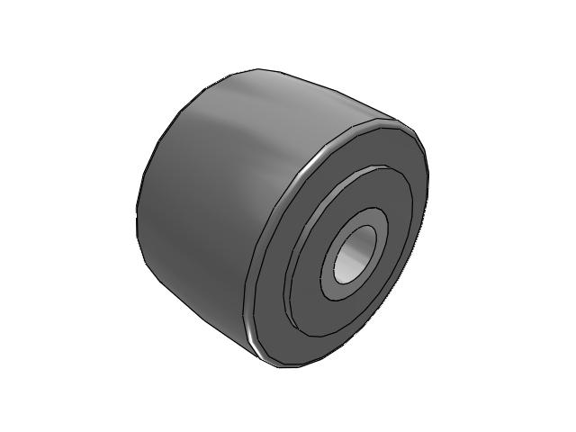 XP X-treme Plus Solid Polyurethane 3-1/4 x 2 Wheel with Roller Bearing