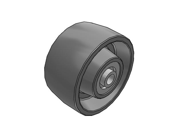 Roda XP X-treme Plus de poliuretano maciço, 6 x 3, com rolamento de esferas de precisão