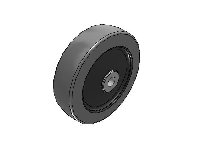 XS X-tra Soft Rubber Wheels 5 x 1-1/4 with Delrin Bearing