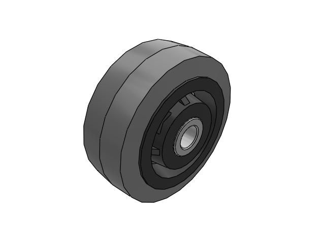 XS X-tra Soft Rubber Wheels 5 x 2 with Delrin Bearing