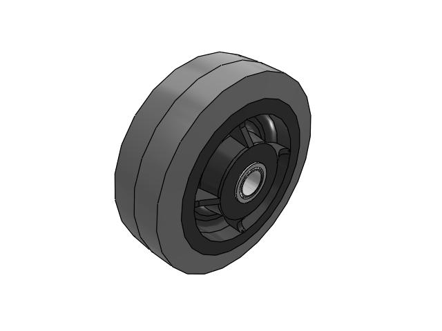 XS X-tra Soft Rubber Wheels 6 x 2 with Roller Bearing