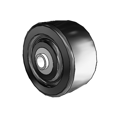Polyolefin 2.5 x 1.25 Wheel with Ball Bearing