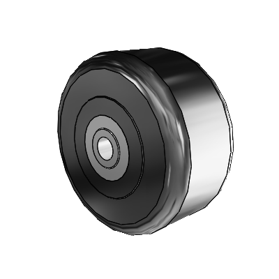 Phenolic Phenolic Resin 3 x 1.46875 Wheel with Roller Bearing