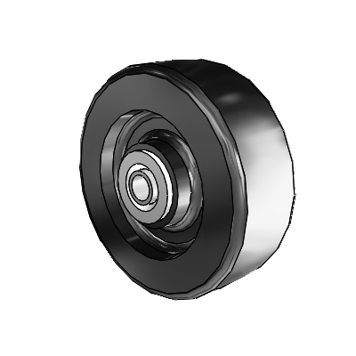 Polyolefin 3.5 x 1.25 Wheel with Delrin Bearing