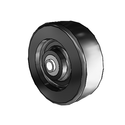 Polyolefin 3.5 x 1.25 Wheel with Ball Bearing