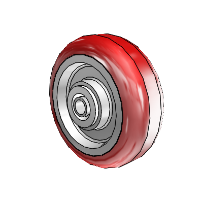 Polyurethane Hi-Tech HI-TECH Polyurethane Polyolefin 3.5 x 1.25 Wheel with Delrin Bearing