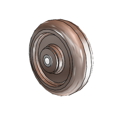 Thermo Nylon Resin 4 x 1.25 Wheel with Plain Bearing