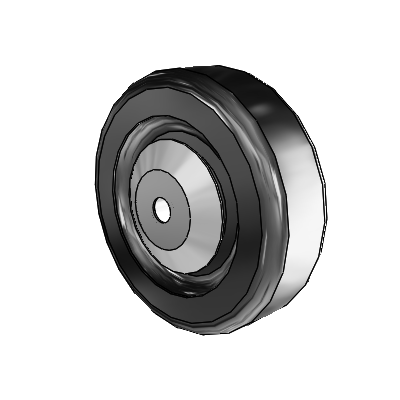 Polyolefin 4 x 1.25 Wheel with Ball Bearing