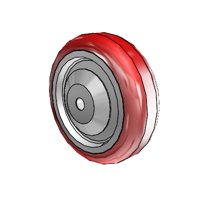 Polyurethane Hi-Tech HI-TECH Polyurethane Polyolefin 4 x 1.25 Wheel with Delrin Bearing