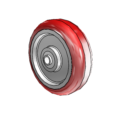 Polyurethane Hi-Tech HI-TECH Polyurethane Polyolefin 4 x 1.25 Wheel with Ball Bearing