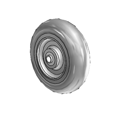 Performa Rubber Round Gray Tread Polyolefin 5 x 1.3125 Wheel with Ball Bearing