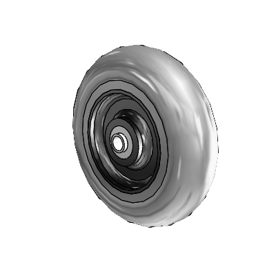 Performa Conductive Rubber Wheels Round Grey Tread Polyolefin 5 x 1.3125 with Ball Bearing