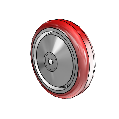 Polyurethane Hi-Tech HI-TECH Polyurethane Polyolefin 5 x 1.25 Wheel with Delrin Bearing