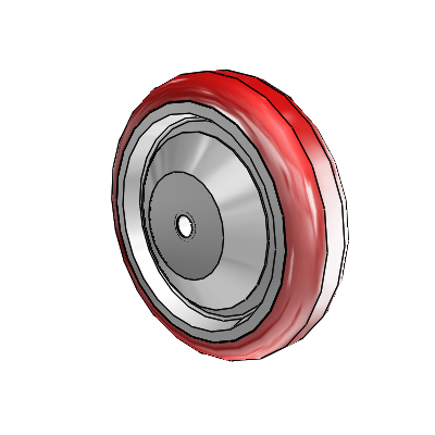 Polyurethane Hi-Tech HI-TECH Polyurethane Polyolefin 5 x 1.25 Wheel with Ball Bearing
