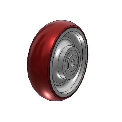 CG-MAX Maroon 12 x 3 Wheel with Precision Ball Bearing