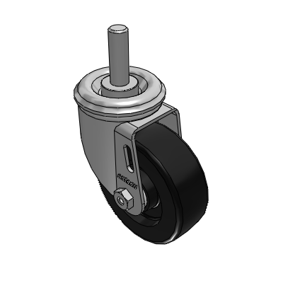 2 Series Casters Threaded Stem Caster with 3.5 x 1.25 Polyolefin Wheel