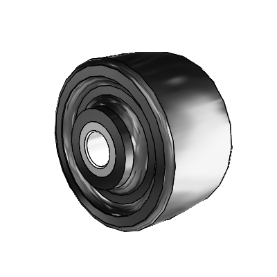 Polyolefin 1.625 x 0.875 Wheel with Delrin Bearing