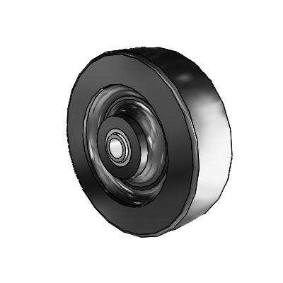 Polyolefin 3 x 0.875 Wheel with Delrin Bearing