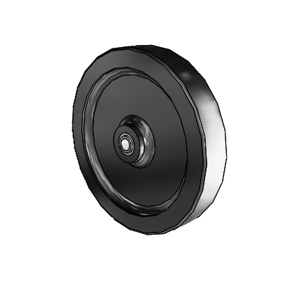 Polyolefin 5 x 0.875 Wheel with Delrin Bearing