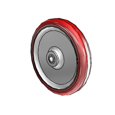 Polyurethane Hi-Tech HI-TECH Polyurethane Polyolefin 5 x 0.875 Wheel with Delrin Bearing