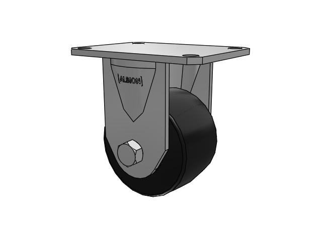 21 Series Top Plate Rigid Zinc Caster with 3 x 1.81 TM - Phenolic Wheel
