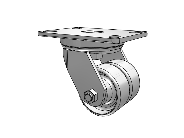272 Series Top Plate Zinc Swivel Caster with 3.25 x 1.5 Grey CA - Cast Iron Wheel
