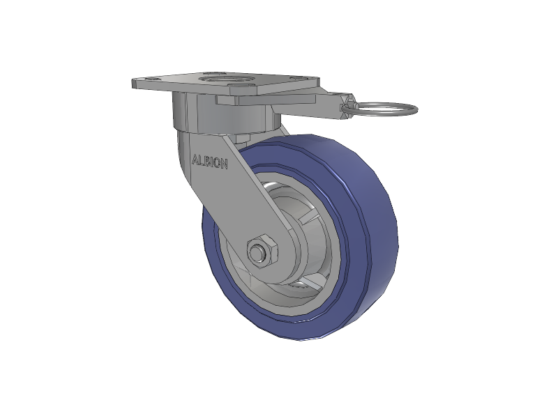 28 Series Maintenance Free Top Plate Swivel Caster with 6 x 2 HF - HydroTech (Flat) Wheel