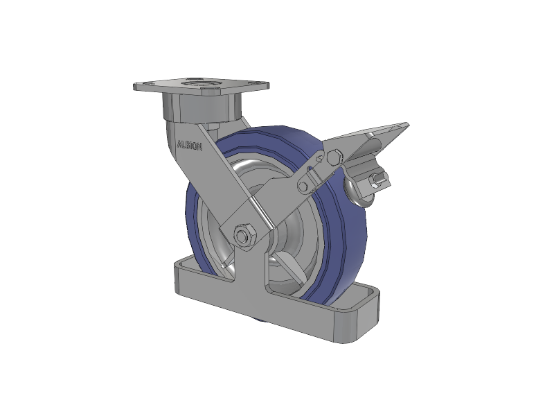 28 Series Maintenance Free Top Plate Swivel Caster with 8 x 2 HF - HydroTech (Flat) Wheel and Face Brake