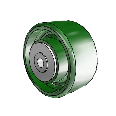 Cast Iron Enameled Cast Iron 3 x 1.5 Wheel with Roller Bearing