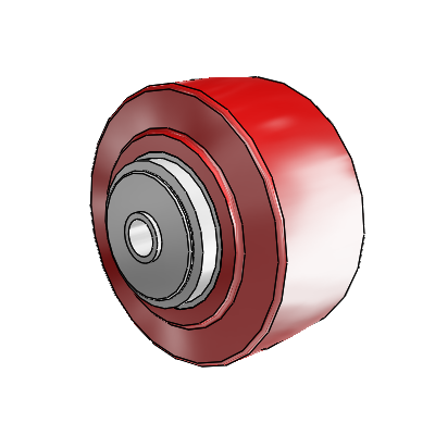 Polyurethane Hi-Tech HI-TECH Polyurethane Polyolefin 3 x 1.5 Wheel with PPBB Bearing