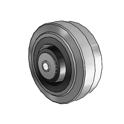 Performa Conductive Rubber Wheels Flat Grey Tread Polyolefin 4 x 1.5 with Pedestal Precision Ball Bearing