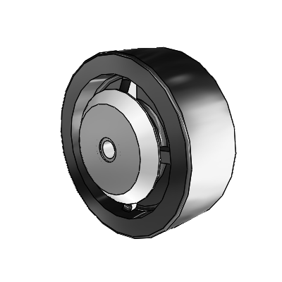 Polyolefin 4 x 1.5 Wheel with Roller Bearing